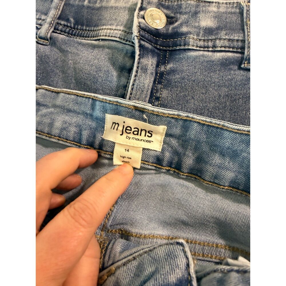 Women's Size 14 Jean Shorts Bundle 5 Pairs Maurice's & Angels Forever Young EUC - Picture 10 of 15